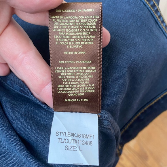 Kut from the Kloth Amelia Jacket Dark Wash Denim Jacket Size Large EUC - Picture 8 of 11